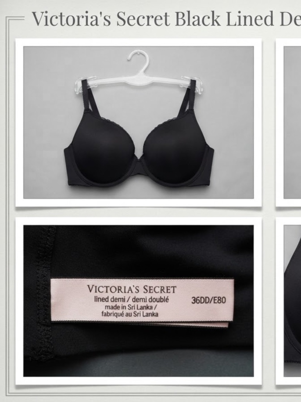 Victoria’s Secret black lined Demi